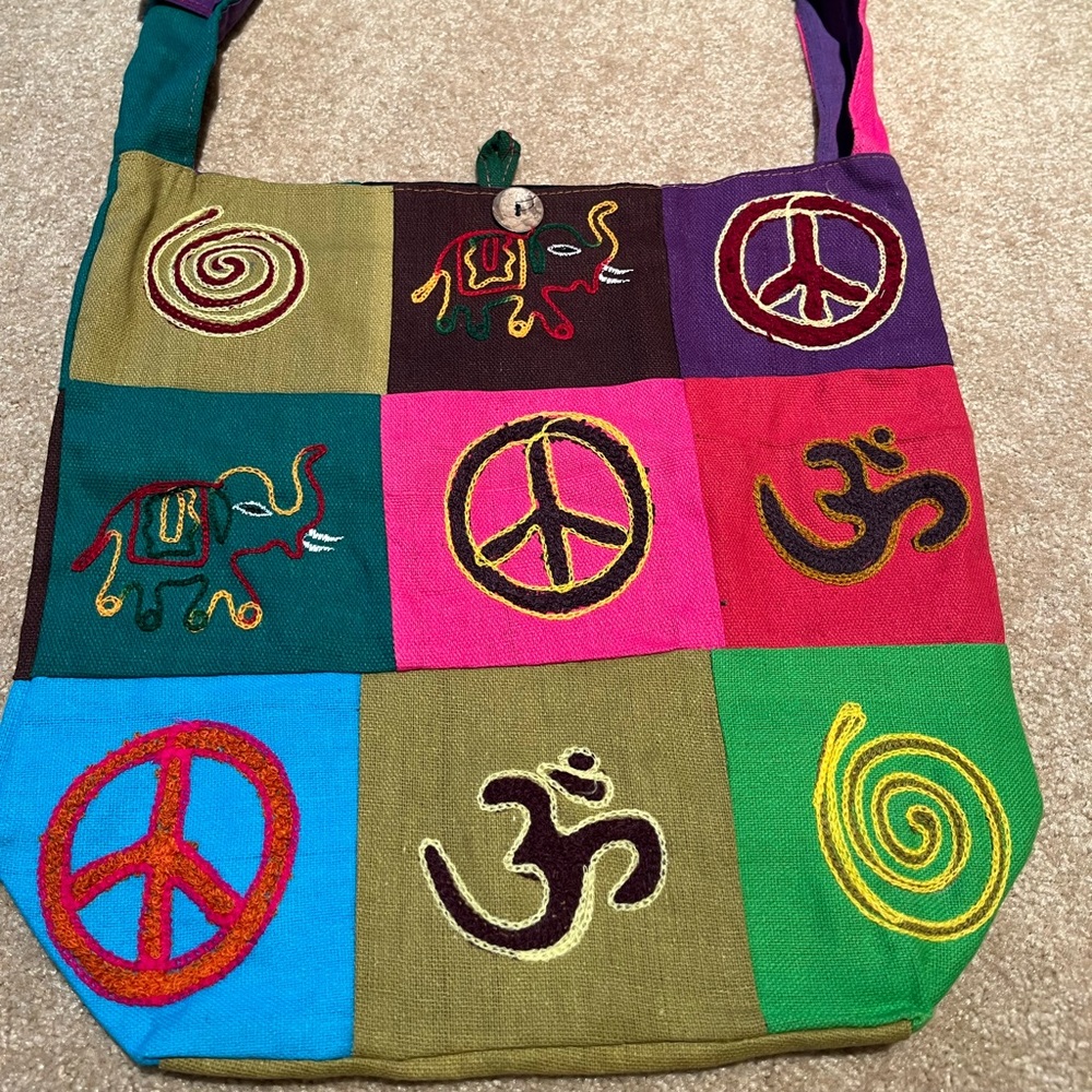 Handcrafted boho tote bag